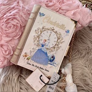 ALDO x DISNEY NWT Cinderella Storybook Crossbody Bag Cream Gold Blue